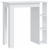 vidaXL Barbor&eth; me&eth; Geymslurekka Hv&iacute;tt 102x50x103,5 cm Samsettur Vi&eth;ur