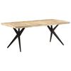 vidaXL Bor&eth;stofubor&eth; 200x90x76 cm Gr&oacute;fur Mang&oacute;vi&eth;ur
