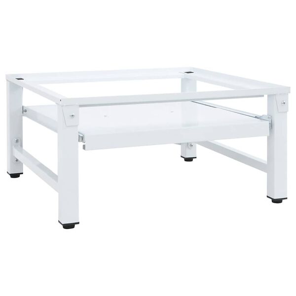 vidaXL &THORN;vottav&eacute;lastallur me&eth; &Uacute;tdraganlegri Sk&uacute;ffu Hv&iacute;tur