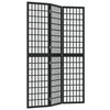vidaXL Samfellanlegt 3-spjalda Skilrúm Japanskur Stíll 120x170cm Svart