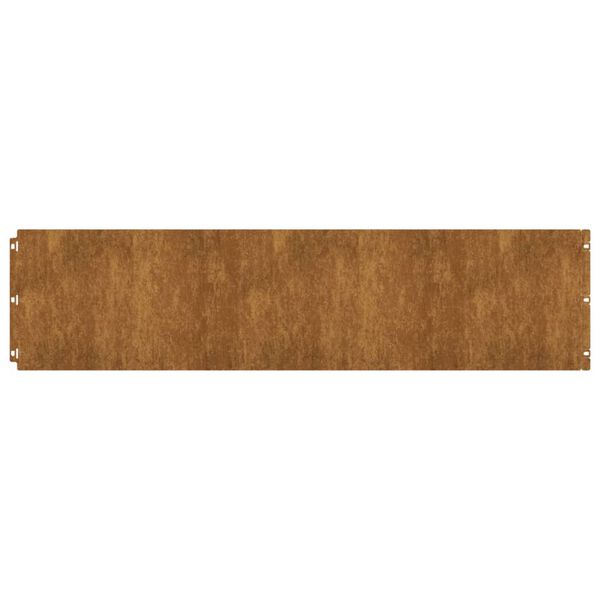 vidaXL Garðkantar 10 stk. 25x103 cm Sveigjanlegt Corten-stál