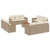 vidaXL 13 Hluta Gar&eth;s&oacute;fasett me&eth; Sessum Drapplita&eth; P&oacute;l&yacute;rattan
