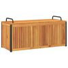 vidaXL &Uacute;tisessukassi 110x45x42/53 cm Gegnheill Akas&iacute;uvi&eth;ur og St&aacute;l