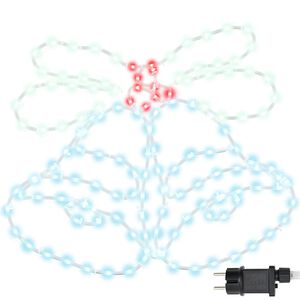 vidaXL J&oacute;laklukka me&eth; 144 LED Marglitur 56 x 46 cm PVC