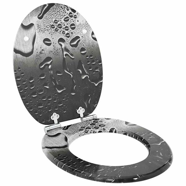 vidaXL Mj&uacute;kur loka&eth; setti fyrir salerniss&aelig;ti Gr&aacute;r 44 x 38 cm MDF bor&eth;