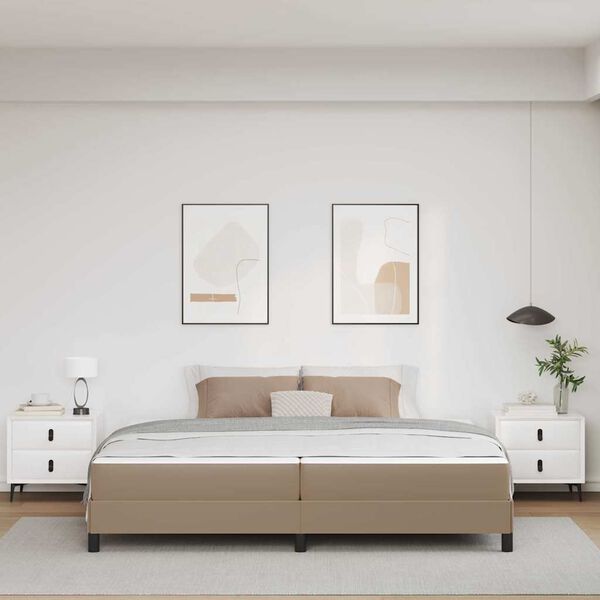 vidaXL Ramsv&iacute;k me&eth; d&yacute;nu Cappuccino 200 x 200 cm d&uacute;kur