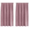 vidaXL Myrkratj&ouml;ld 2 pcs D&ouml;kk bleik 140 x 140 cm Flauel
