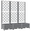 vidaXL Gr&oacute;&eth;urkassi me&eth; Rimlagrind 120x40x121,5 cm Lj&oacute;sgr&aacute;tt PP