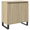 vidaXL Ba&eth;herbergissk&aacute;pur Sonoma Eik 58x33x60 cm Samsettur Vi&eth;ur