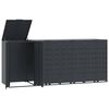 vidaXL Sorptunnugeymsla fyrir 4 tunnur 276x79x117 cm Reykgr&aacute;tt St&aacute;l