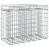 vidaXL Gabion h&aelig;kka&eth; r&uacute;m Silfurlitur