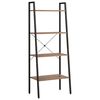 vidaXL 4-stiga standhilla D&ouml;kkbr&uacute;n og sv&ouml;rt 56x35x140 cm