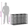 vidaXL Gabion h&aelig;kka&eth; r&uacute;m Silfur 130 x 50 x 80 cm Galvaniserad st&aacute;l