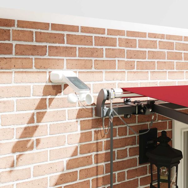 vidaXL R&uacute;&eth;ufegar me&eth; Rau&eth;ur 400 &times; 350 cm P&oacute;l&yacute;ester