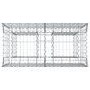 vidaXL Gabion h&aelig;kka&eth; r&uacute;m Silfur 100 x 50 x 80 cm Galvaniserad st&aacute;l