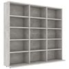vidaXL Geisladiskask&aacute;pur Steypugr&aacute;r 100x23x89,5 cm Samsettur Vi&eth;ur