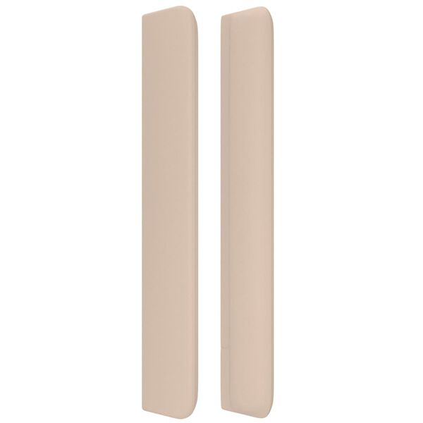 vidaXL höfuðgafl með eyrum Cappuccino 103x16x118/128 cm gervi leður