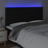 vidaXL LED h&ouml;fu&eth;gafl Svart 200x5x118/128 cm Efni