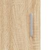vidaXL fiskab&uacute;rsstandur Sonoma eik 121x41x58 cm verkfr&aelig;&eth;ilegur vi&eth;ur