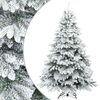 vidaXL Gervi j&oacute;latr&eacute; me&eth; flokku&eth;um snj&oacute; Hv&iacute;tt 180 cm PVC, PE og st&aacute;l