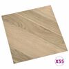 vidaXL G&oacute;lflagnir 55 pcs Br&uacute;nn 5,11 m&sup2; PVC