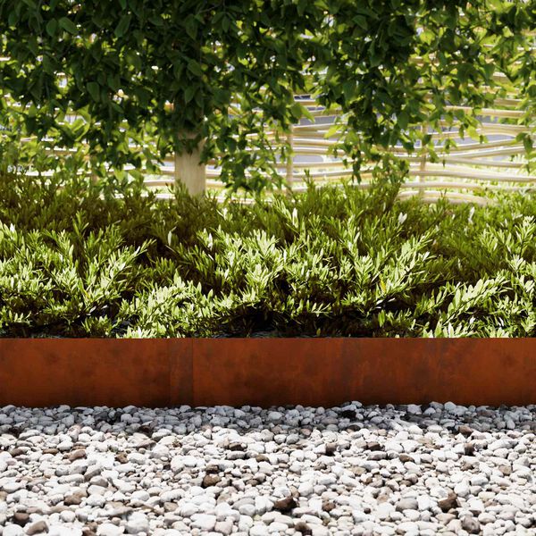 vidaXL Gar&eth;ja&eth;ar 50 pcs Br&uacute;nn 100 x 0.05 x 20 cm Ve&eth;ra&eth; st&aacute;l