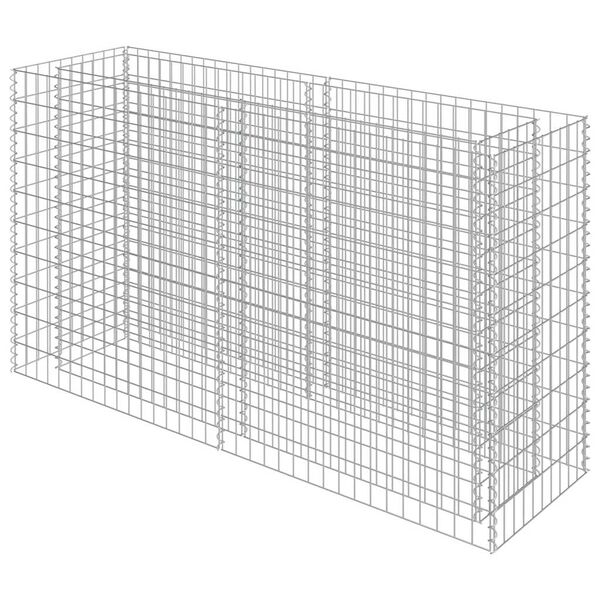 vidaXL Gabion Grj&oacute;tkassi Upph&aelig;kka&eth; Bl&oacute;maker S&iacute;nkh&uacute;&eth;a&eth; st&aacute;l180x50x100cm