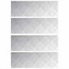vidaXL Stigaplata R&eacute;tthyrningur 4 pcs Silfur 60 x 20 cm &Aacute;l