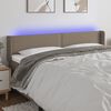 vidaXL LED h&ouml;fu&eth;gafl Taupe 183x16x78/88 cm Efni