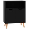 vidaXL Skenkur H&aacute;glans Svartur 60x30x72 cm Samsettur Vi&eth;ur