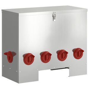 vidaXL K&uacute;rfiskast Silfur 60,5 x 29 x 51 cm Galvaniserad st&aacute;l