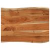 vidaXL Bor&eth;plata 80x60x3,8 cm R&eacute;tthyrnd Gegnheil Akas&iacute;a N&aacute;tt&uacute;rul. Br&uacute;n