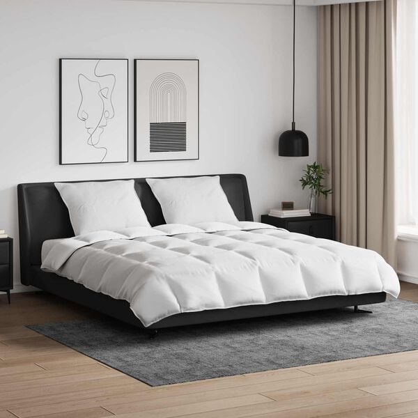 vidaXL R&uacute;mfatasett me&eth; kodda 3 pcs Hv&iacute;tt D&uacute;nfja&eth;rir