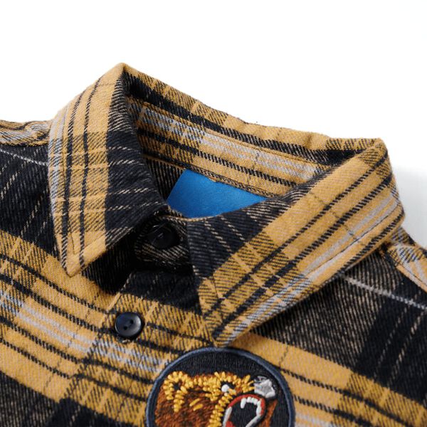 K&ouml;fl&oacute;tt Barnaskyrta Gul og Sv&ouml;rt 104