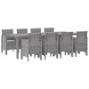 vidaXL Gar&eth;ur bor&eth;sett 9 pcs Hv&iacute;tt P&oacute;l&yacute;pr&oacute;p&yacute;len