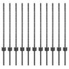 vidaXL Gir&eth;ingarp&oacute;stur 11 pcs Gr&aacute;r 80 cm St&aacute;l