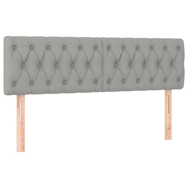 vidaXL H&ouml;fu&eth;gaflar Lj&oacute;sgr&aacute;tt 160x7x78/88 cm Efni