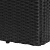 vidaXL Sólbekkur með Púða Pólýrattan Svartur