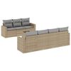 vidaXL 8 Hluta Gar&eth;s&oacute;fasett me&eth; Sessum Drappa&eth; P&oacute;l&yacute;rattan