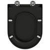 vidaXL Fljótlegur losun klósettseta Svartur 46.2 x 36 x 4.3 cm