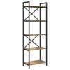 vidaXL Hilla Artisan Eik 56 x 34 x 171 cm Samsettur vi&eth;ur