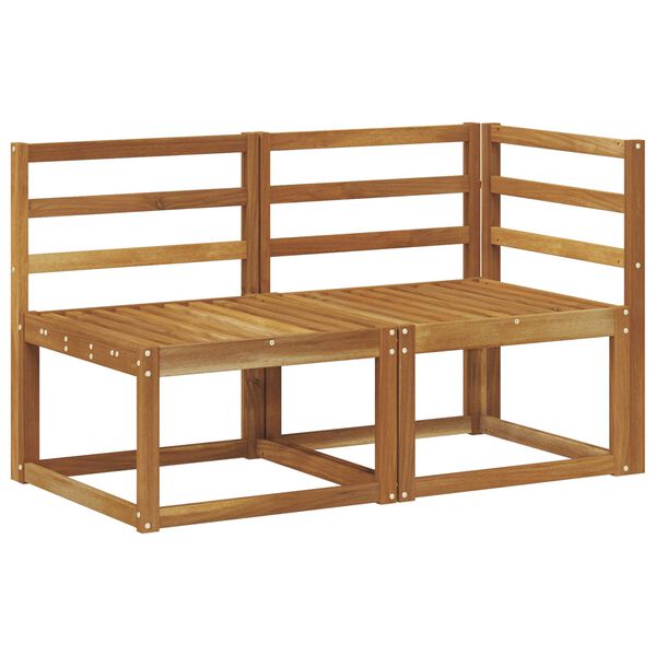 vidaXL &Uacute;tistrokkur mi&eth;- og hornsofa 2 Stykki N&aacute;tt&uacute;rulegur