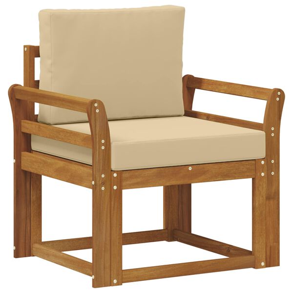 vidaXL &Uacute;tis&oacute;fi Solid Akas&iacute;uskei&eth; og P&oacute;lyester N&aacute;tt&uacute;rulegur