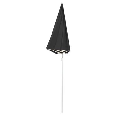 315539 vidaXL Outdoor Parasol with Steel Pole Anthracite 180 cm