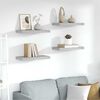 vidaXL Vegghengdar Hillur 4 stk. Steypugr&aacute;ar 50x23x3,8 cm MDF