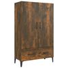 vidaXL Skenkur Reyklitu&eth; Eik 70x31x115 cm Samsettur Vi&eth;ur
