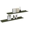 vidaXL Flj&oacute;tandi skrifbor&eth; 2 pcs Ol&iacute;fugr&aelig;nn 100 x 18 x 2,5 cm St&aacute;l