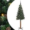 vidaXL Mj&oacute;tt j&oacute;latr&eacute; me&eth; 300 LED Gr&aelig;nn 180 cm PVC og solid furuvi&eth;