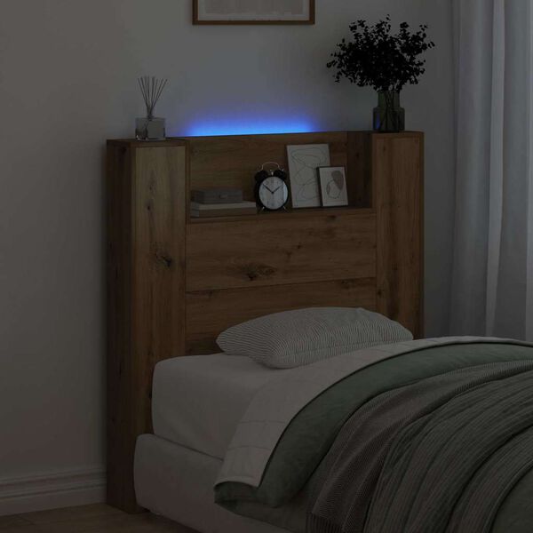 vidaXL H&ouml;f&eth;agafl Artisan Eik 100 x 15 x 103,5 cm Samsettur vi&eth;ur