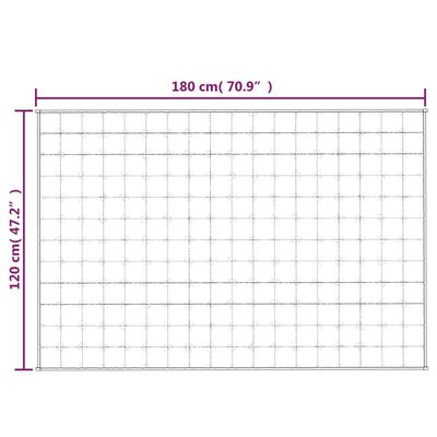 vidaXL Þyngdarteppi Grátt 120x180 cm 5 kg Efni